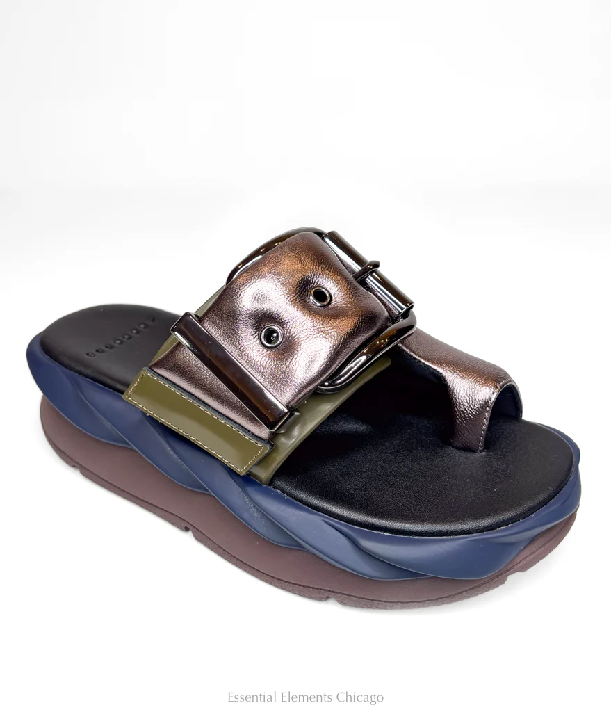 4ccccees Mellow Glow Sandal, Gun Metal - Image 3