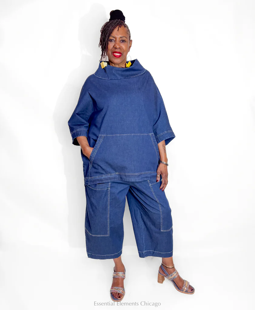Alembika Boxy Denim Top - Image 4