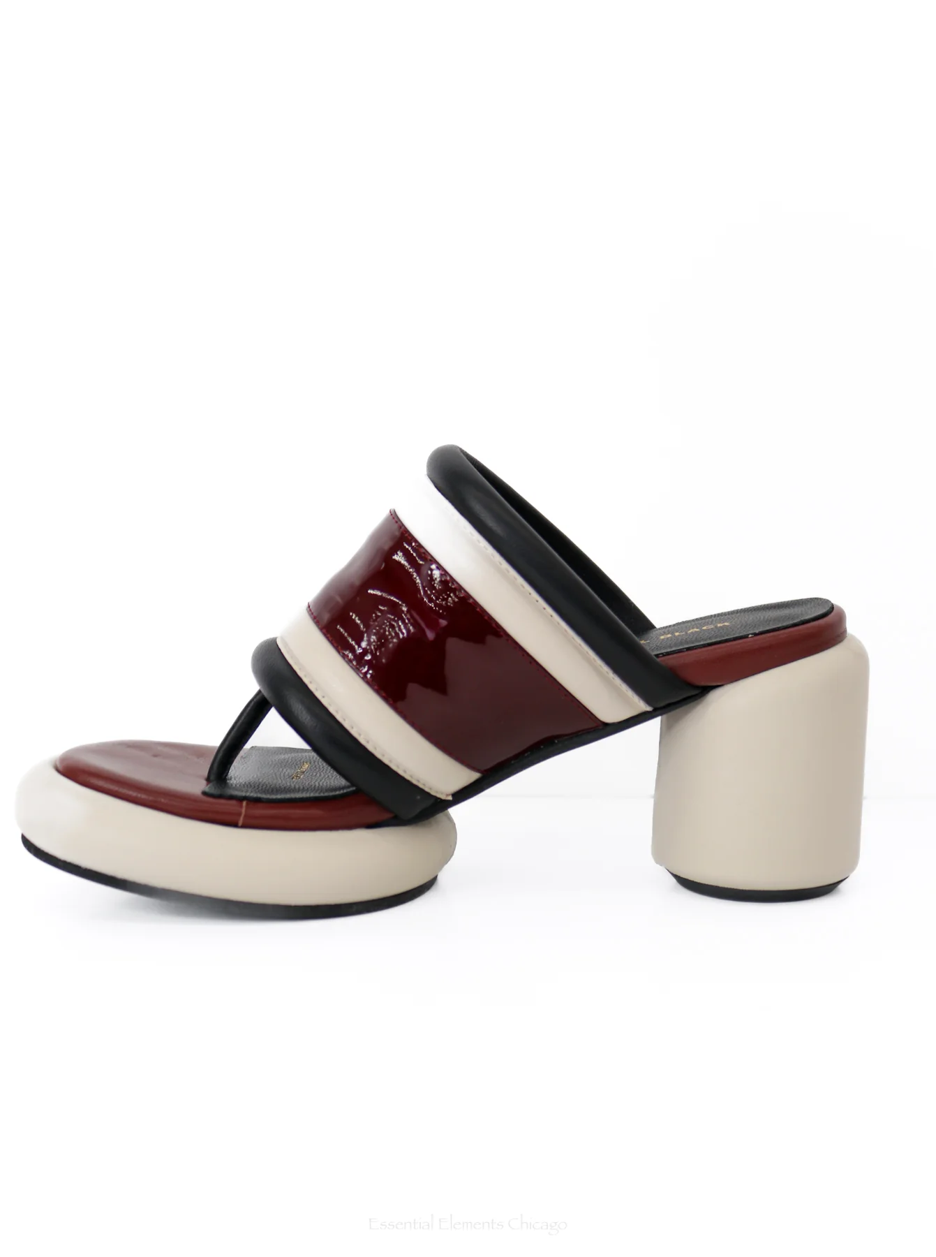 All Black Mod Bold Band Sandal - Image 4