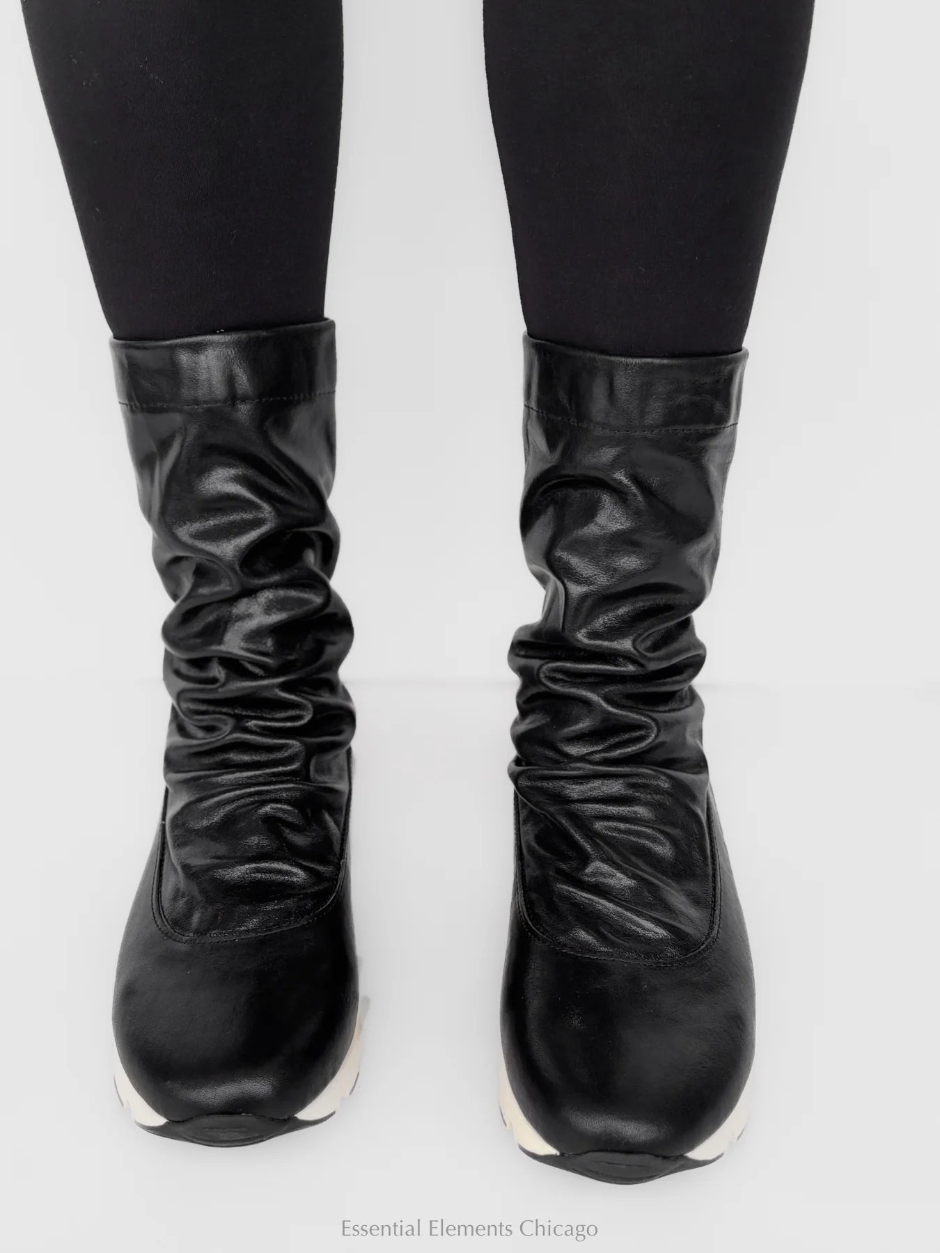All Black Sneaker Bootie - Black - Image 3