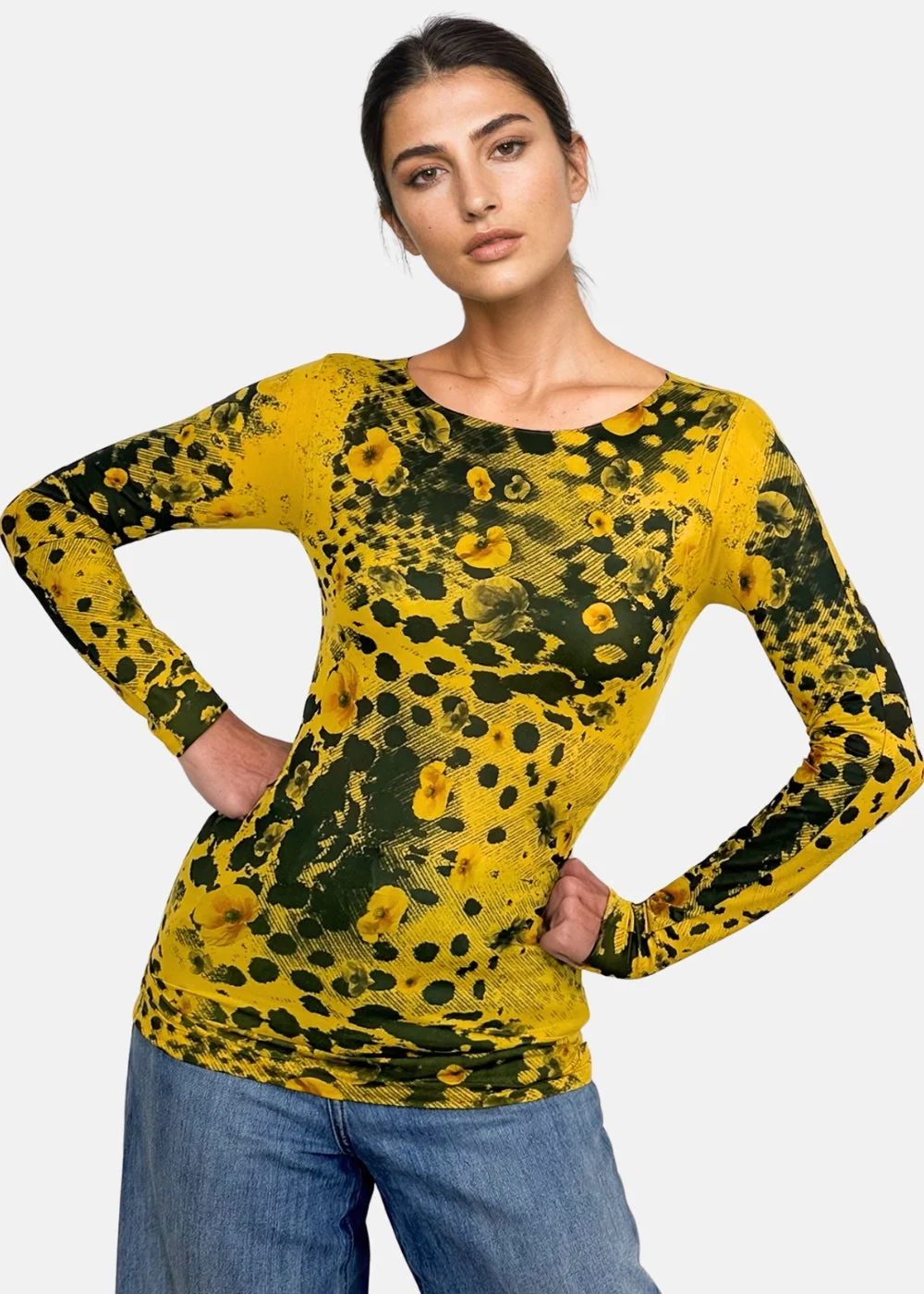 AMB Wild Floral Second Skin Top - Image 3