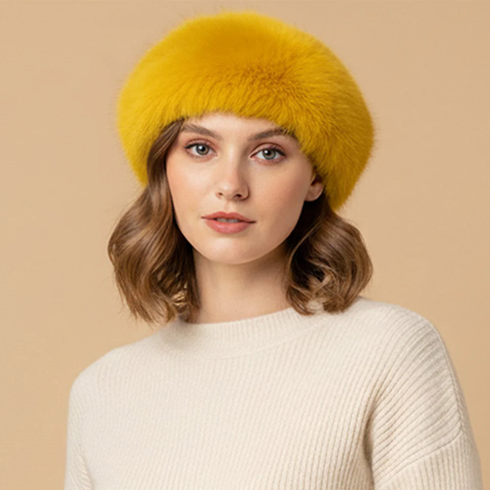 Faux Fur Beret - Image 5