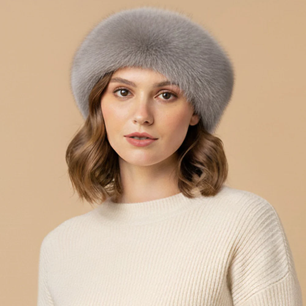 Faux Fur Beret - Image 7