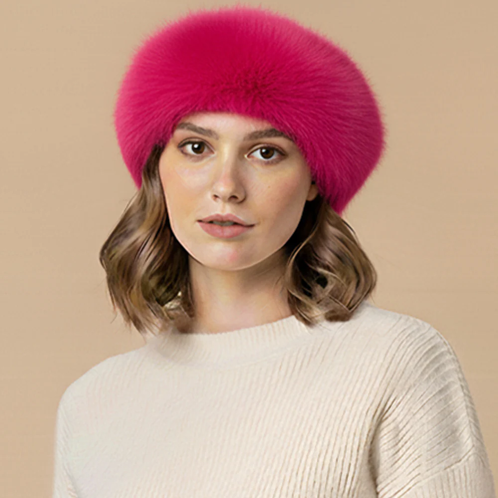 Faux Fur Beret - Image 8