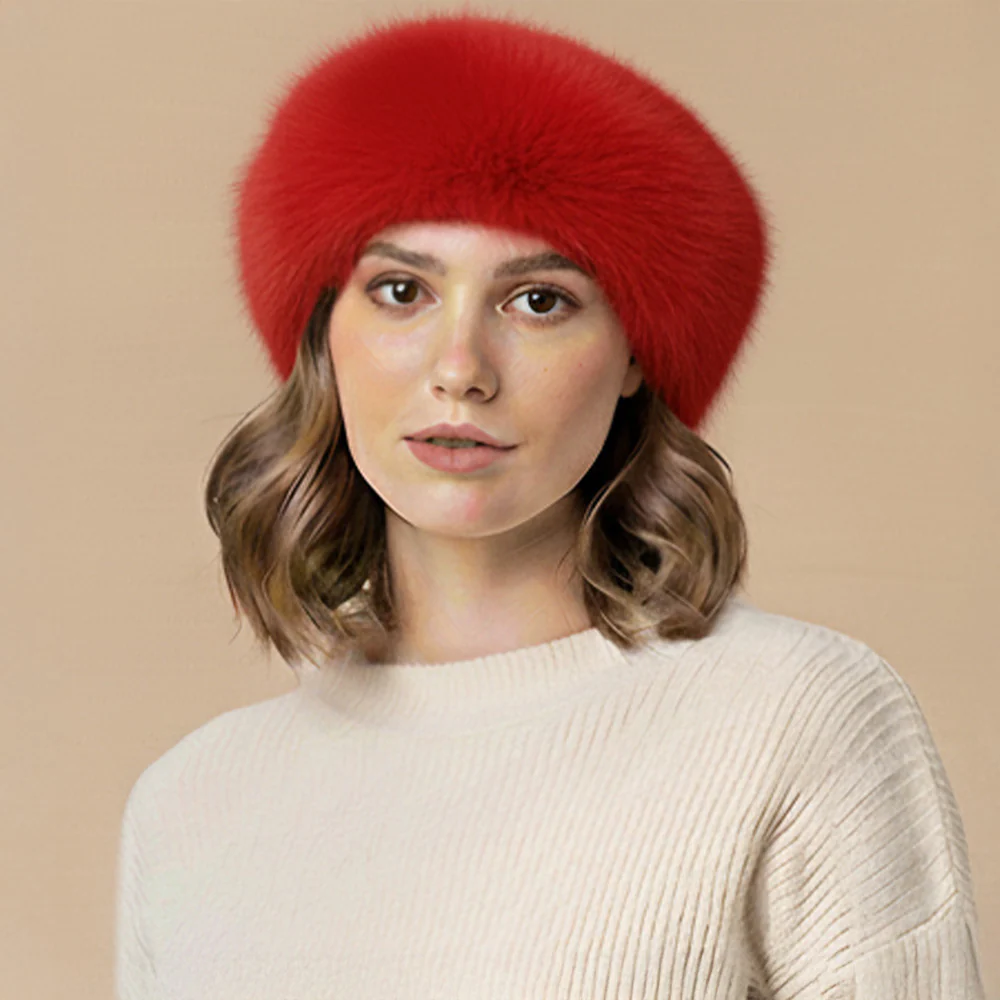 Faux Fur Beret - Image 9