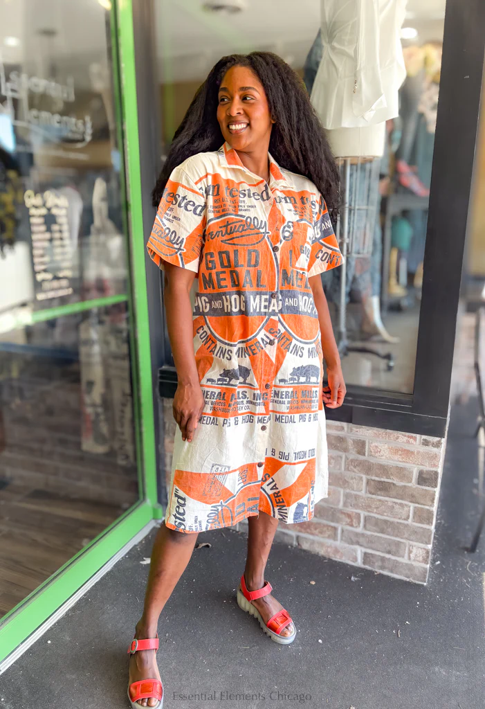Flour Sack Shirt Dress - Image 4