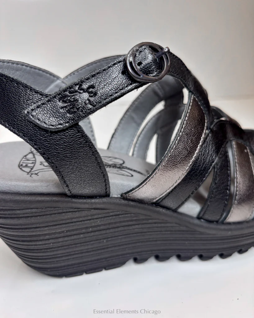 Fly London Buckle Sandal, Graphite - Image 5