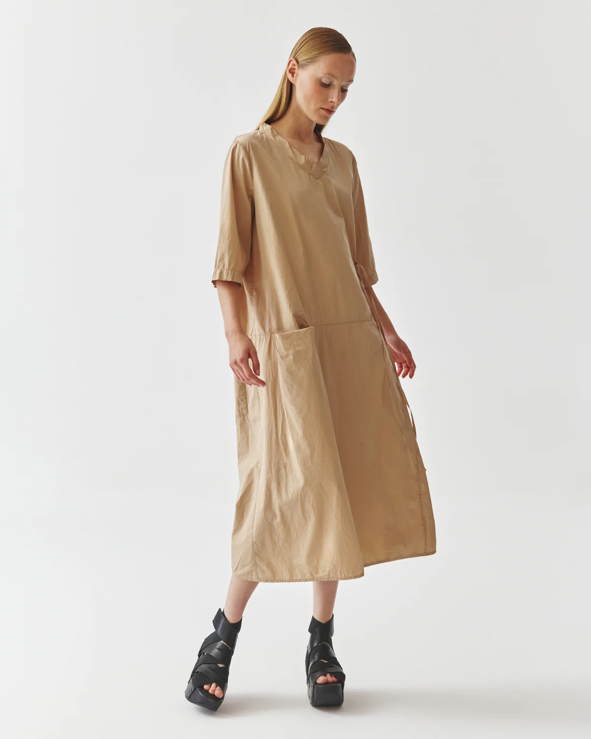 Kedziorek Cotton Dress, Sand - Image 4