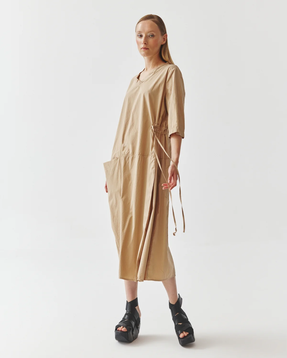 Kedziorek Cotton Dress, Sand - Image 5