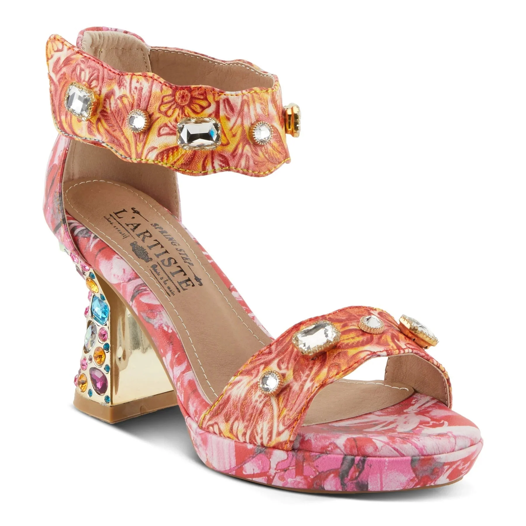L'Artiste Jewel Sandal, Red - Image 4