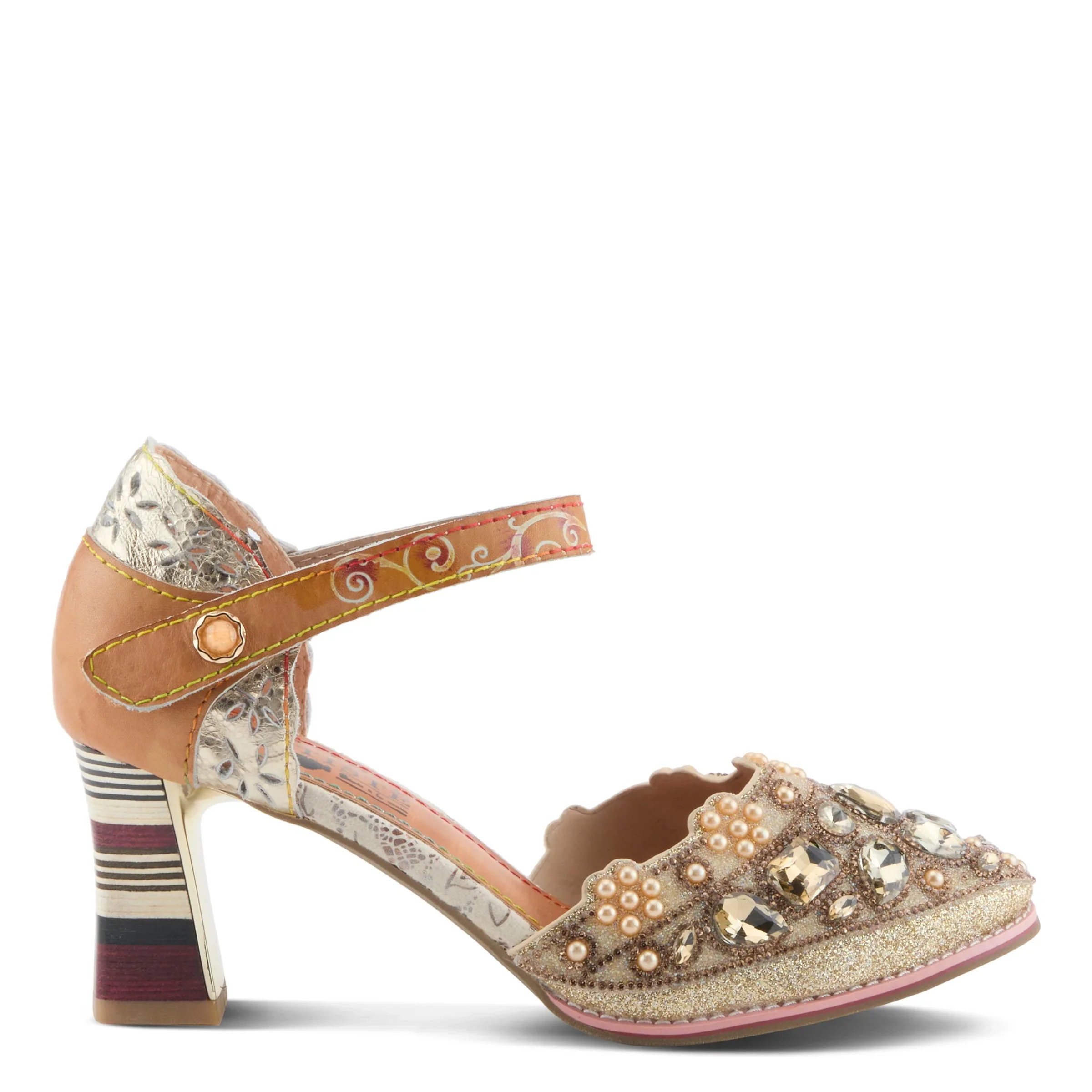 L'Artiste Queen Pump, Gold - Image 5