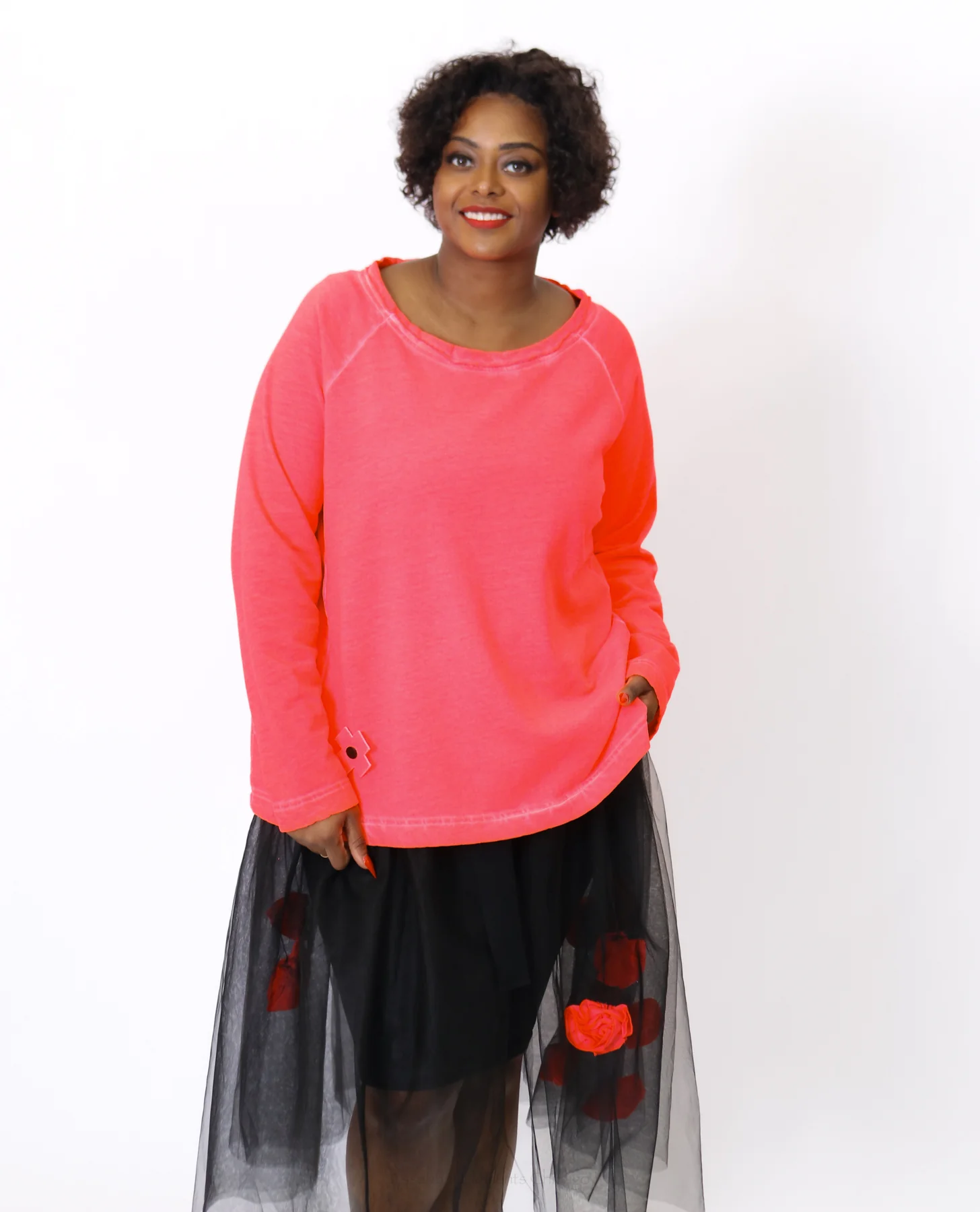 Pluslavie Flower Mesh Skirt - Image 3