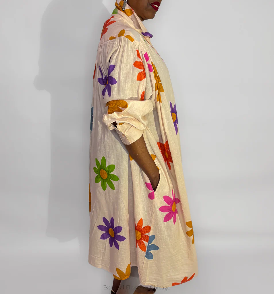 Flowers For The Lady Shirt Dress - Image 3